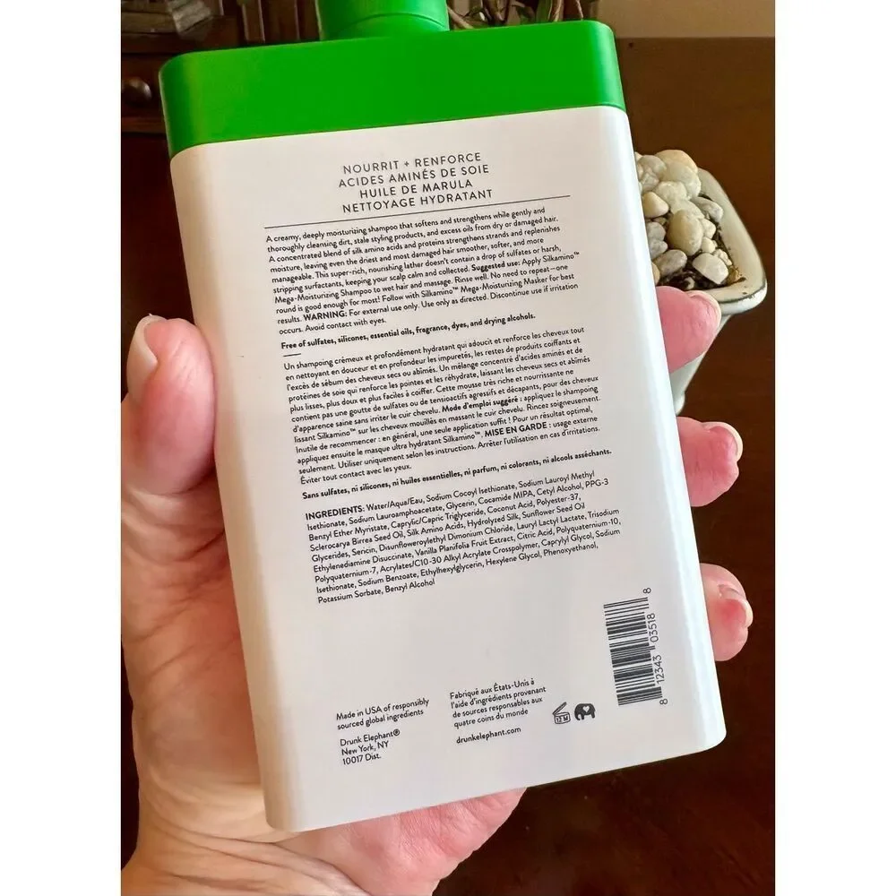 DRUNK ELEPHANT  - NWT - Silkamino Mega-Moisturizing Shampoo, 240 ml / 8 fl oz.